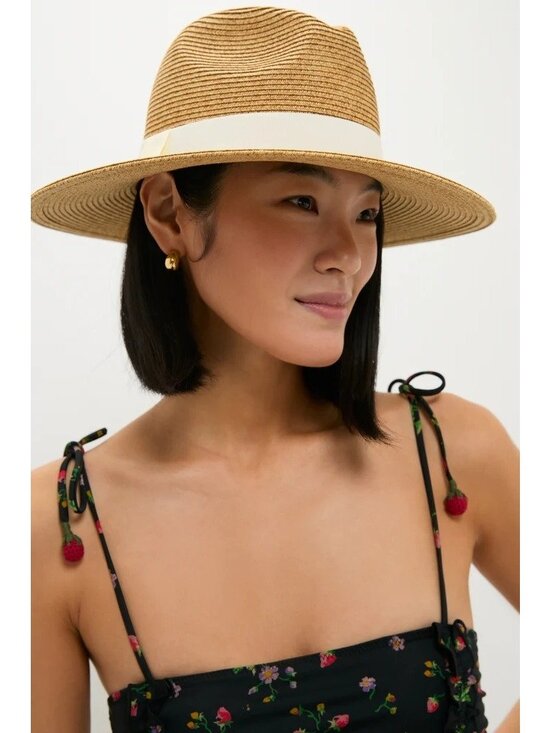 Toucan Hats Exclusive Ivory Wide Brim Sun Hat in Ivory New Womens Beach Garden